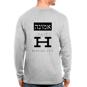 Men's Long Sleeve T-Shirt by Next Level - heather gray