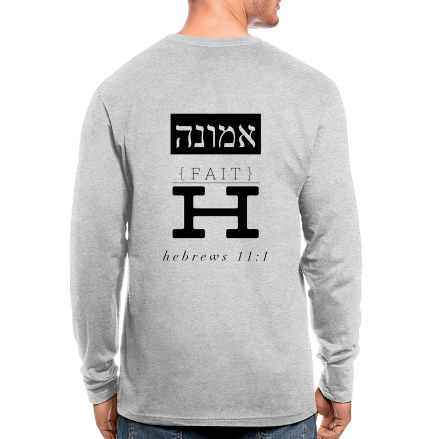 Men's Long Sleeve T-Shirt by Next Level - heather gray