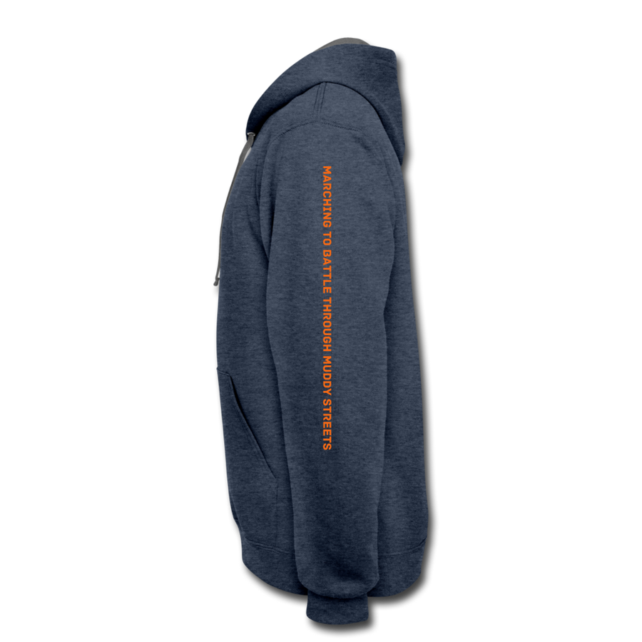 Contrast Hoodie - indigo heather/asphalt