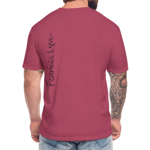 Fitted Cotton/Poly T-Shirt by Next Level - heather burgundy