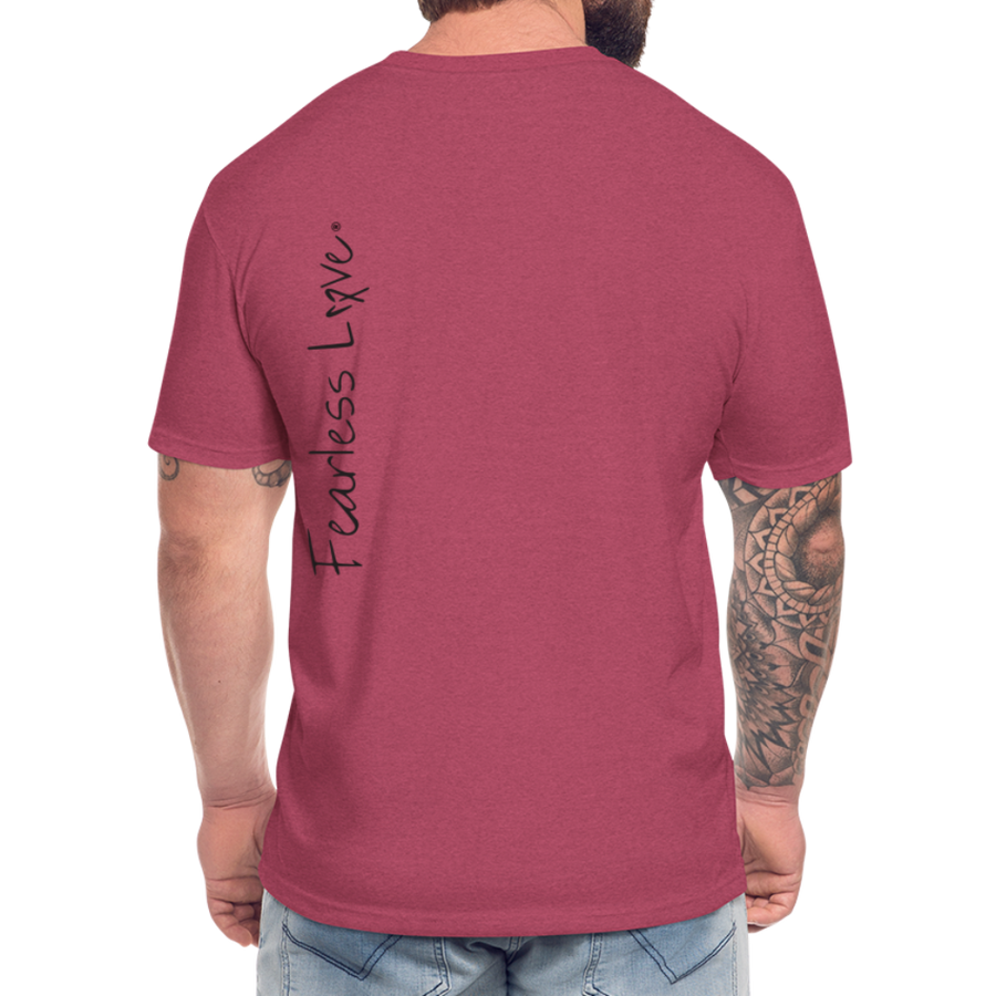 Fitted Cotton/Poly T-Shirt by Next Level - heather burgundy