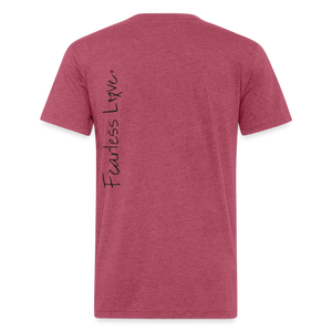 Fitted Cotton/Poly T-Shirt by Next Level - heather burgundy