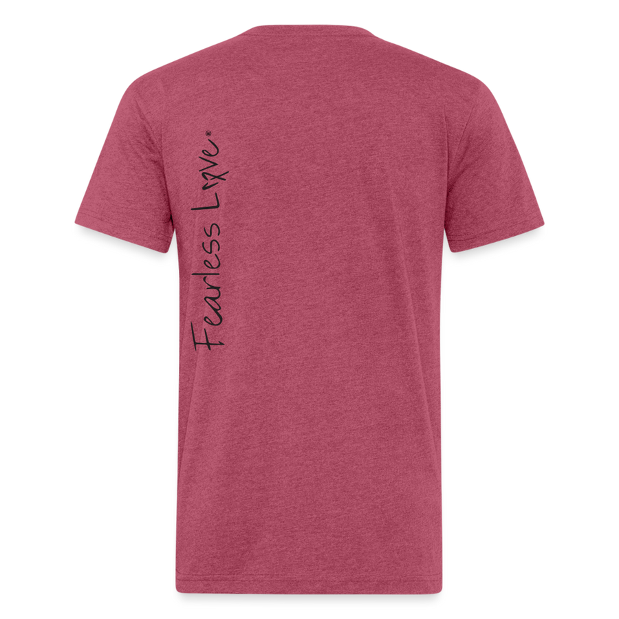 Fitted Cotton/Poly T-Shirt by Next Level - heather burgundy