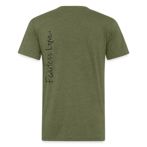 Fitted Cotton/Poly T-Shirt by Next Level - heather military green