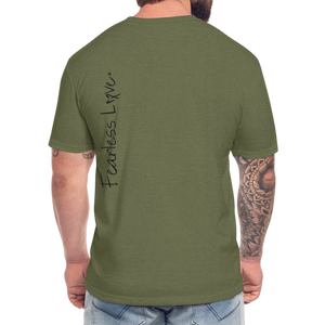 Fitted Cotton/Poly T-Shirt by Next Level - heather military green