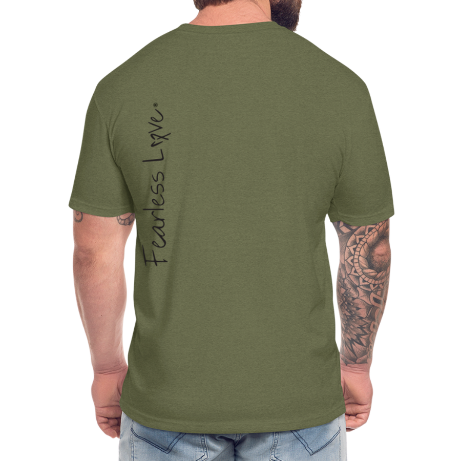 Fitted Cotton/Poly T-Shirt by Next Level - heather military green