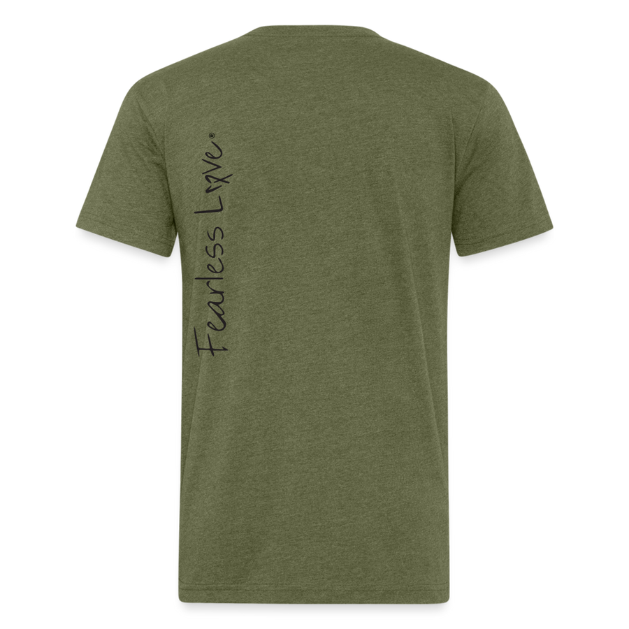 Fitted Cotton/Poly T-Shirt by Next Level - heather military green