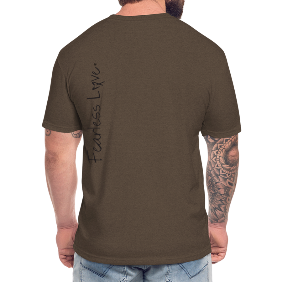 Fitted Cotton/Poly T-Shirt by Next Level - heather espresso