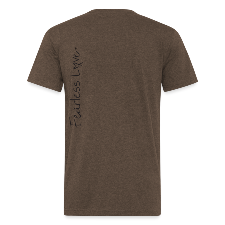 Fitted Cotton/Poly T-Shirt by Next Level - heather espresso